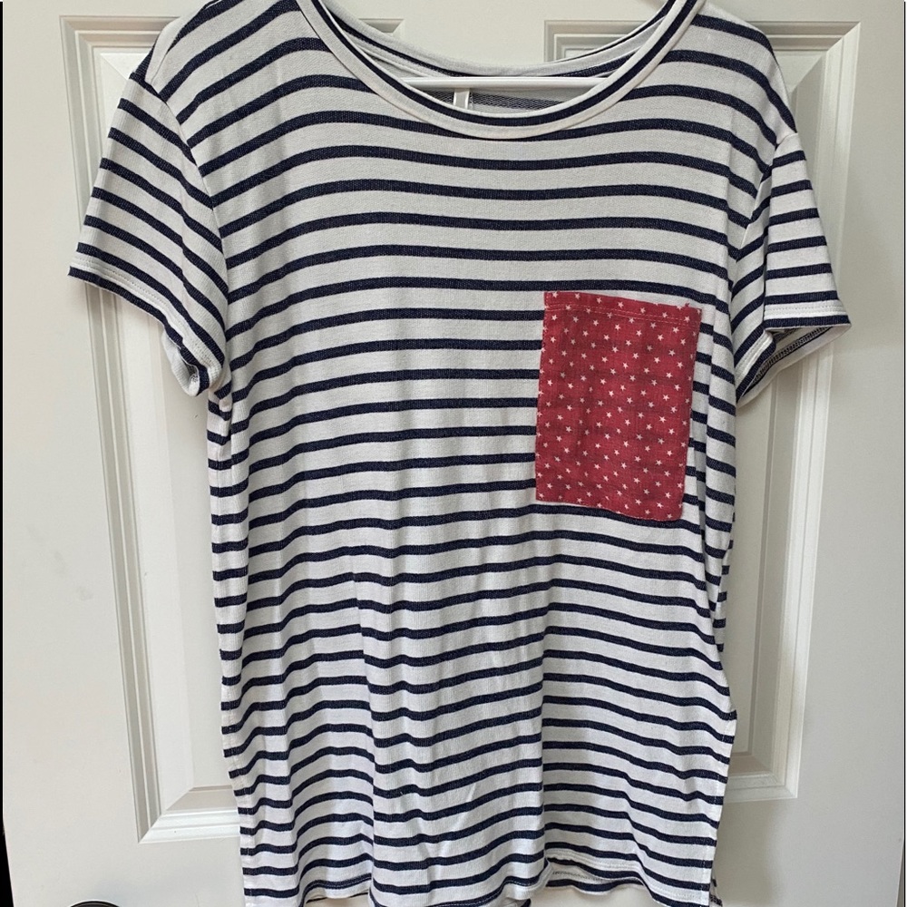 Striped over-size tee